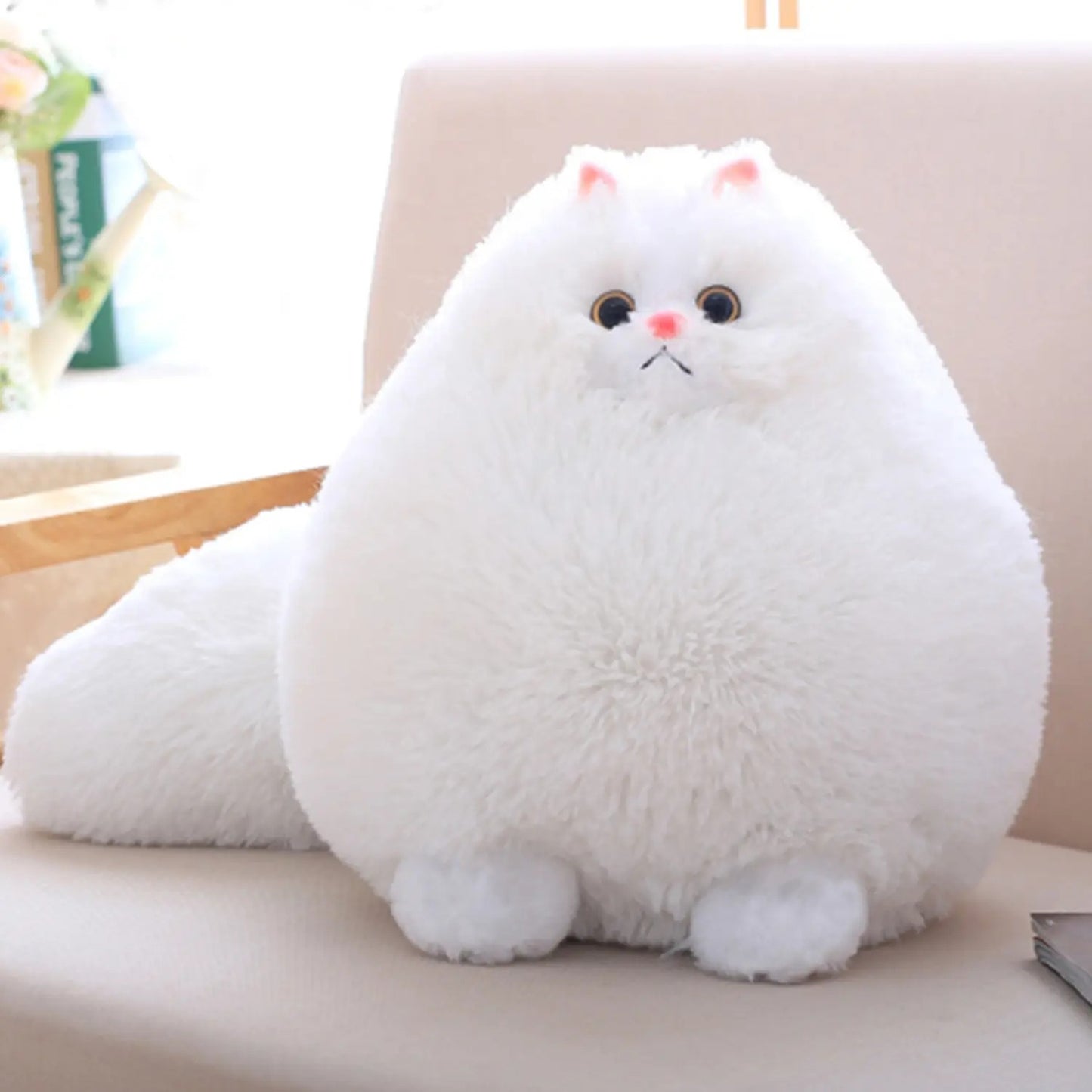 Cute Persian Cat Plush Toy | Fluffy White Cat Soft Toy for Kids & Girls
