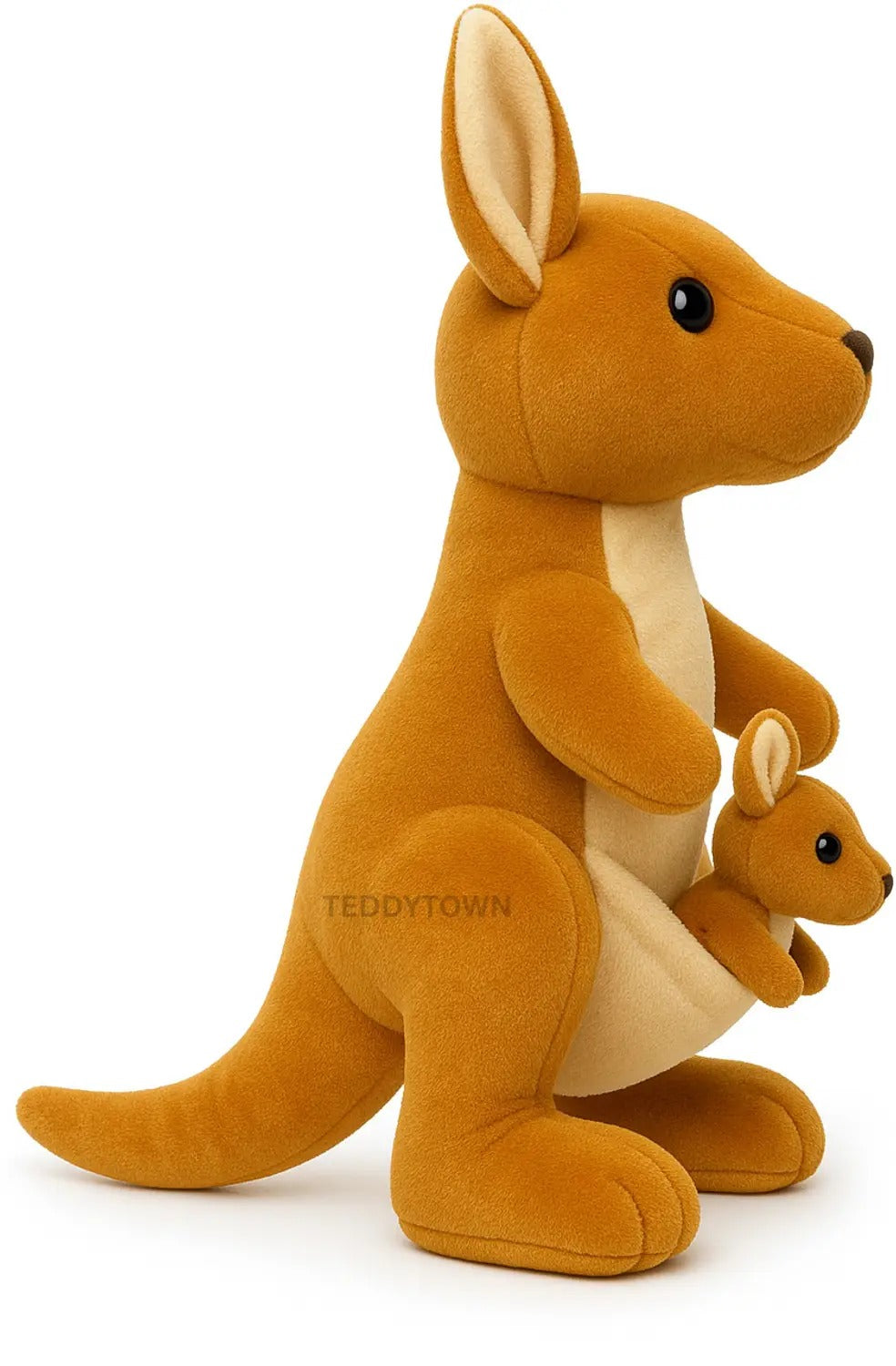 Mother Kangaroo Plush Toy with Baby | Cute Kangaroo Soft Toy for Kids