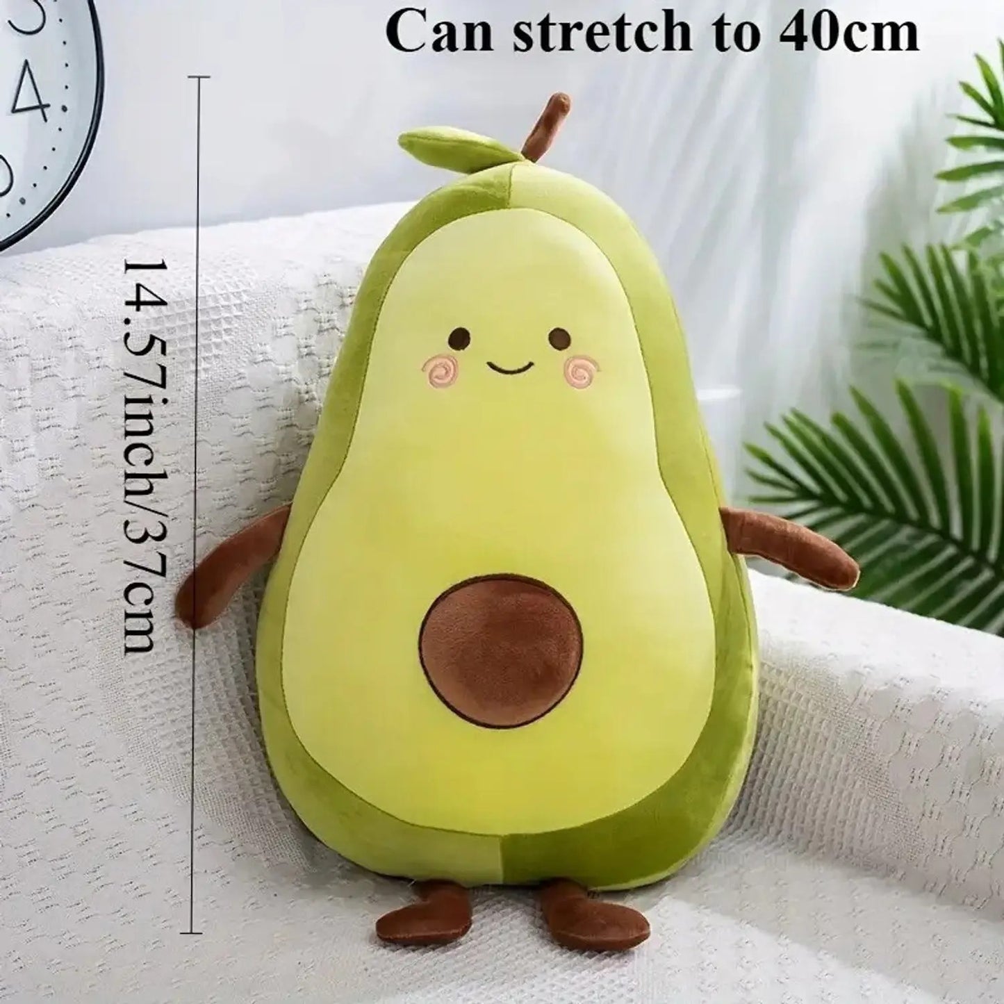 Cute Avocado Plush Toy Pillow | Soft Stuffed Cushion for Kids